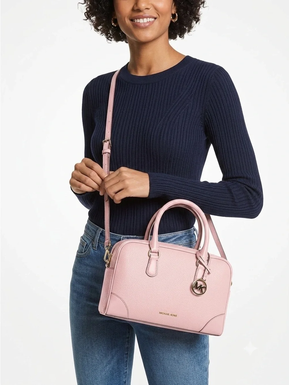 NWT 🌸 Michael Kors Thompson Pebbled Leather Satchel